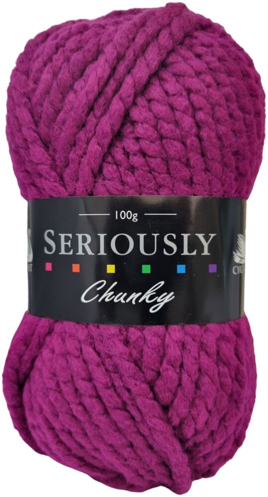Seriously Chunky Yarn 100g Magenta 5410 Knitting Crochet Crafts