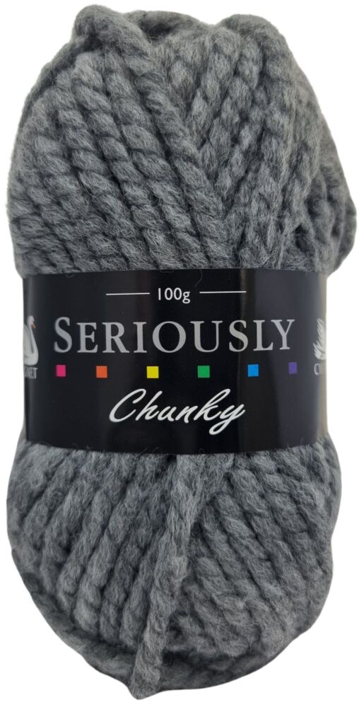 Seriously Chunky Yarn 100g Slate Grey 790 Knitting Crochet Crafts