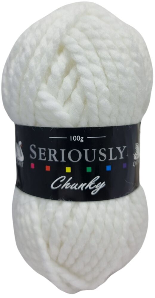 Seriously Chunky Yarn 100g White 208 Knitting Crochet Crafts