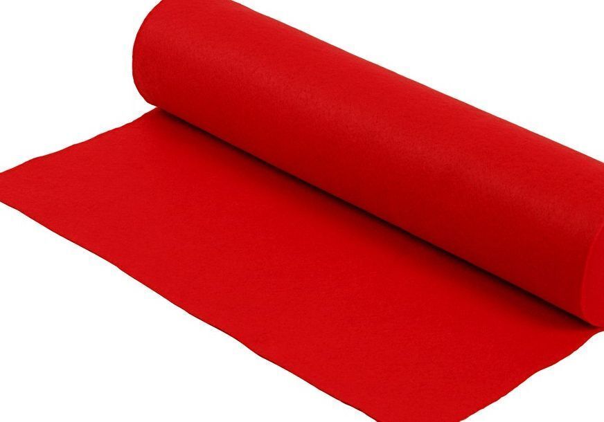 Felt Roll 1m x 45cm Acrylic - Red