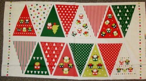 Owl Hoots Bunting Panel by Nutex 60cm x 112cm approx