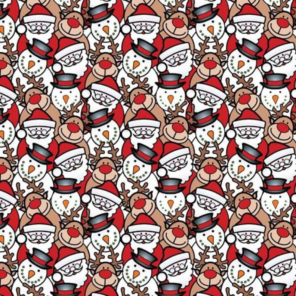 Christmas Fabric Santa's Little Helper140cm Wide by Crafty Fabrics Sold as FQ, 1/2m, 1m CC326