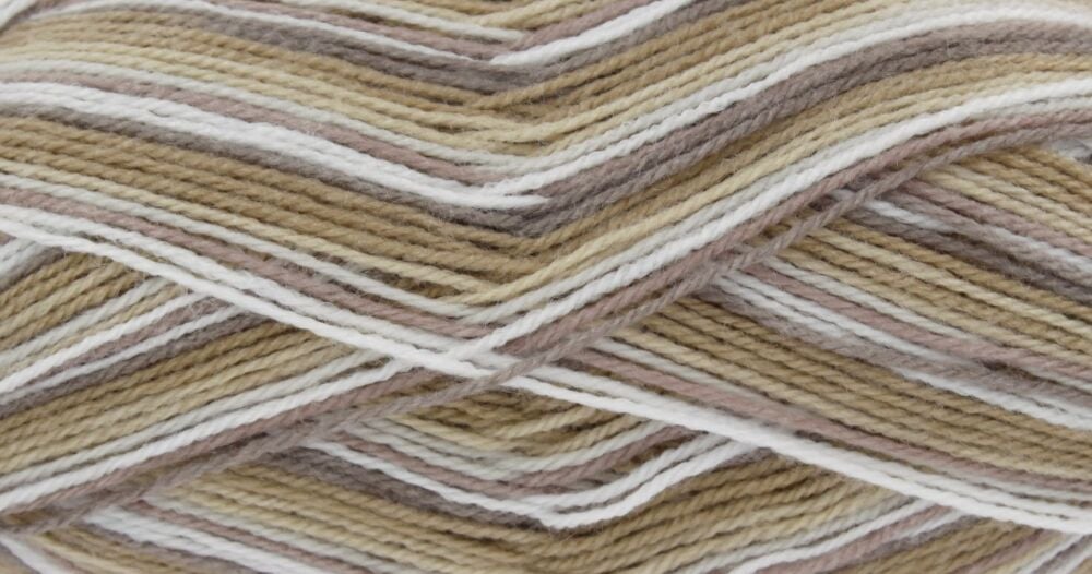 King Cole 4 Ply Baby Stripes 100g Cookie 3261