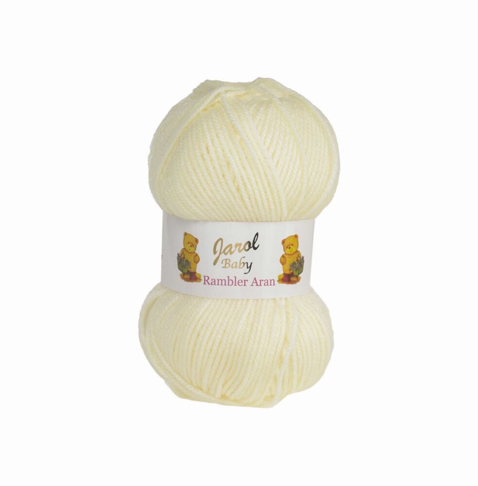 Woolcraft Jarol Rambler Baby Aran 100g Knitting Crochet Crafts Lemon 4301