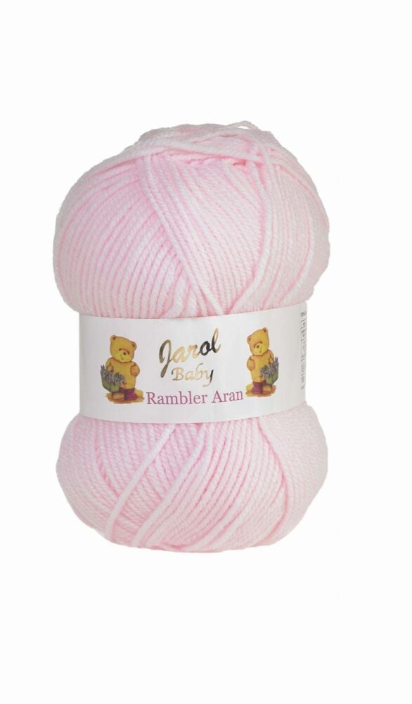 Woolcraft Jarol Rambler Baby Aran 100g Knitting Crochet Crafts Pink 4305