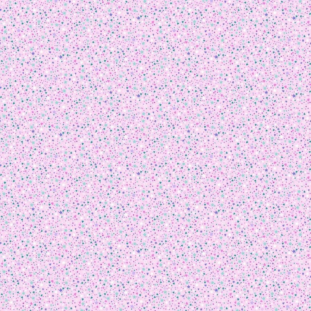 Fairy Dust Fabric 112cm (44") Wide Sold as FQ, 1/2m or 1m 053/P Sparkle Pink