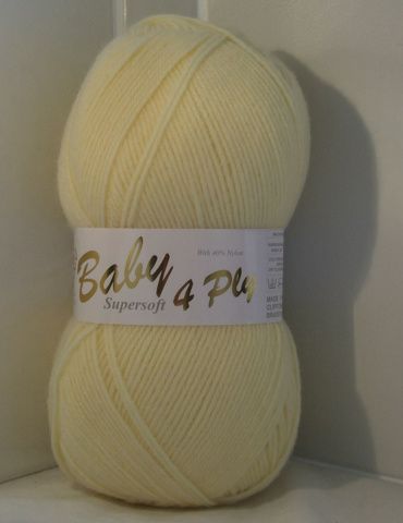 Supersoft 4 Ply Baby Yarn 100g Lemon 1802 Knitting Crochet Crafts