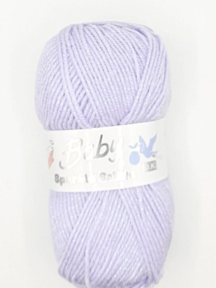 Sparkle Solide 100g DK Knitting Crochet Crafts Lilac 7240