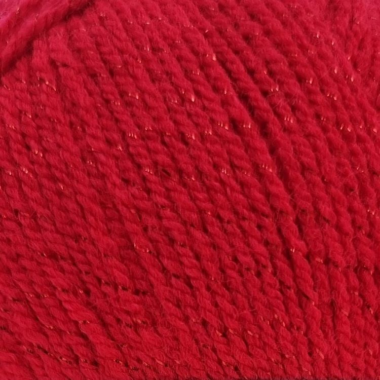 Glittery Double Knitting Yarn 100g Red Berry 120 Knitting Crochet Crafts