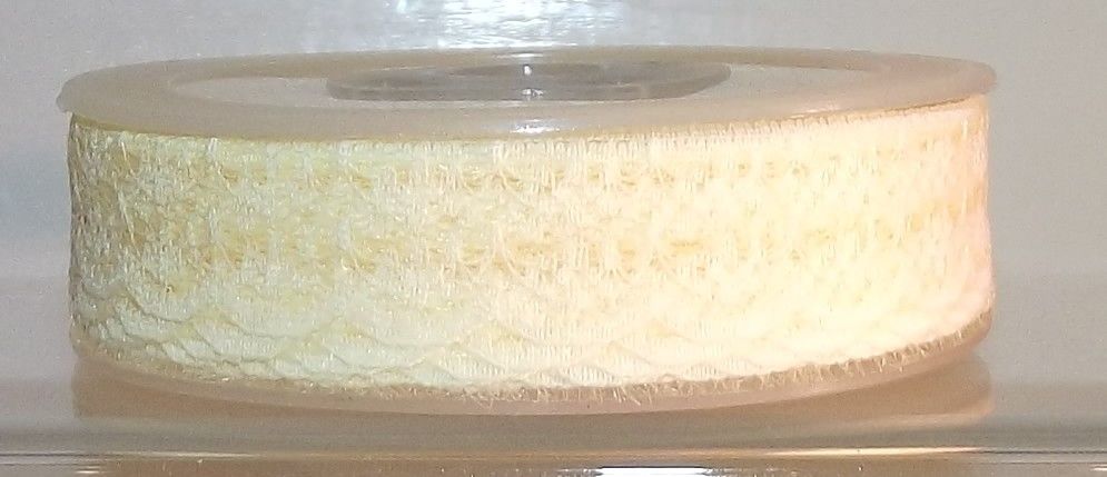 Lace Ribbon Trim Flat 20mm wide Cream Sold per metre