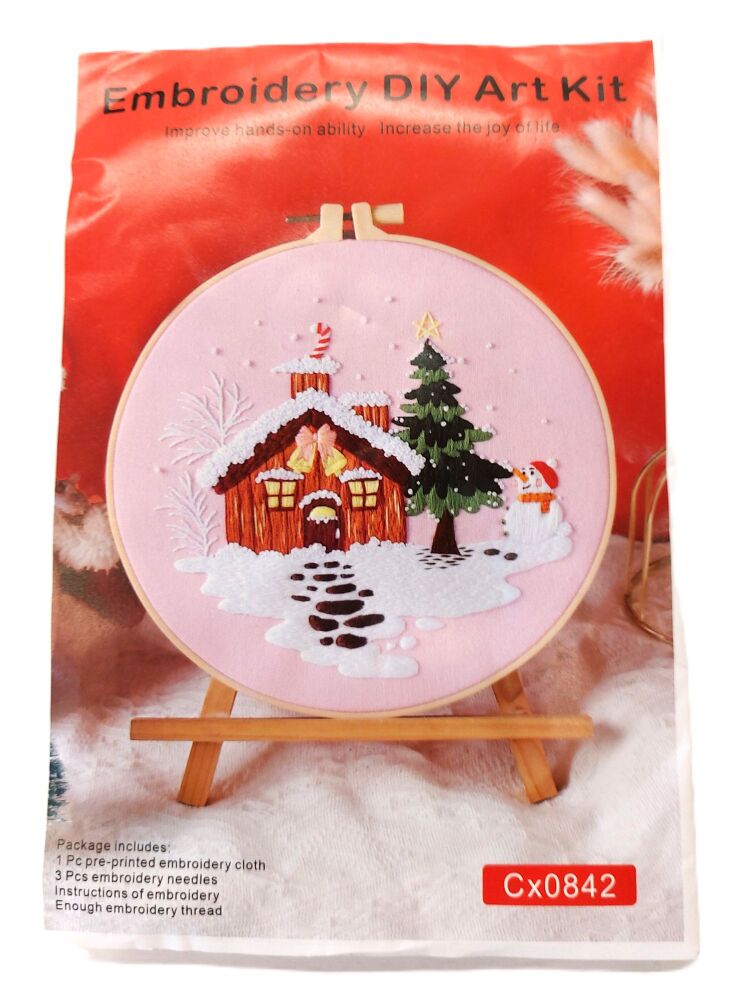 Embroidery Kit - Christmas Chalet