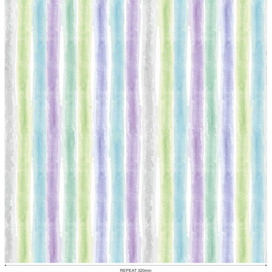 Nursery Balloons Fabric 112cm (44") Wide Sold as FQ, 1/2m or 1m 81520 105 Stripe