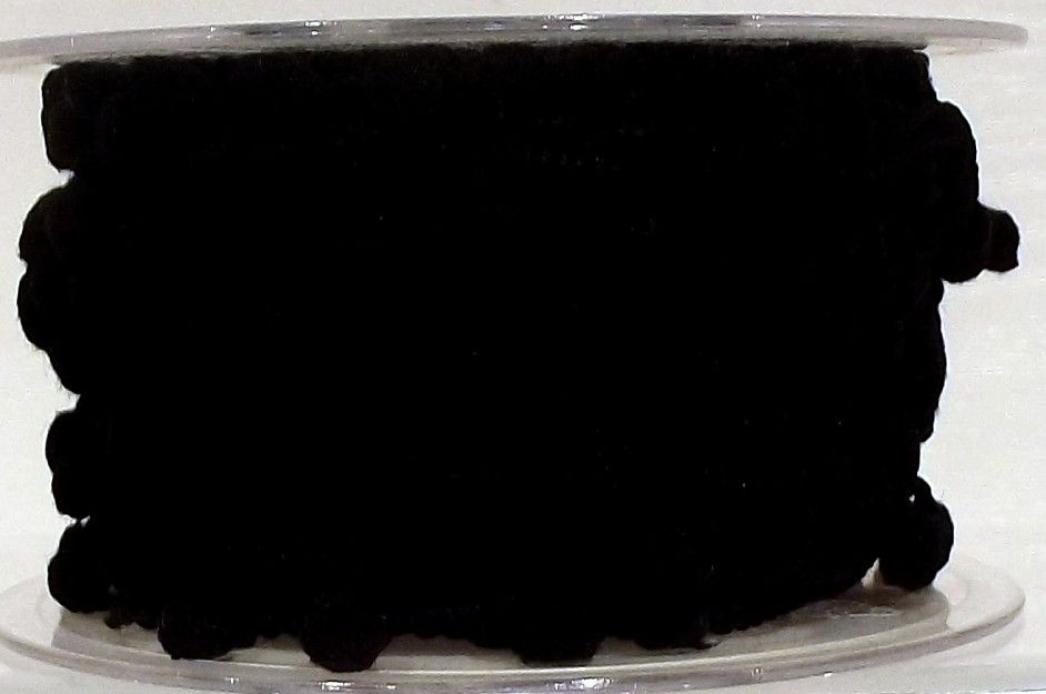 Pom Pom Bobble Trim 15mm Wide - Black