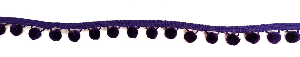 Large Pom Pom Trim 25mm Purple