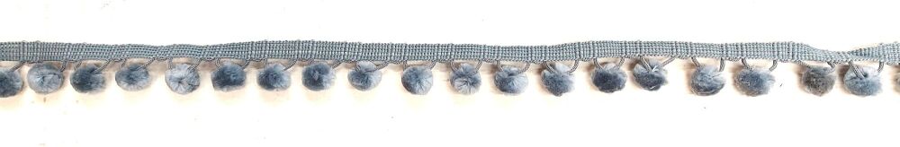 Large Pom Pom Trim 25mm Silver Grey
