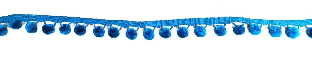 Large Pom Pom Trim 25mm Turquoise