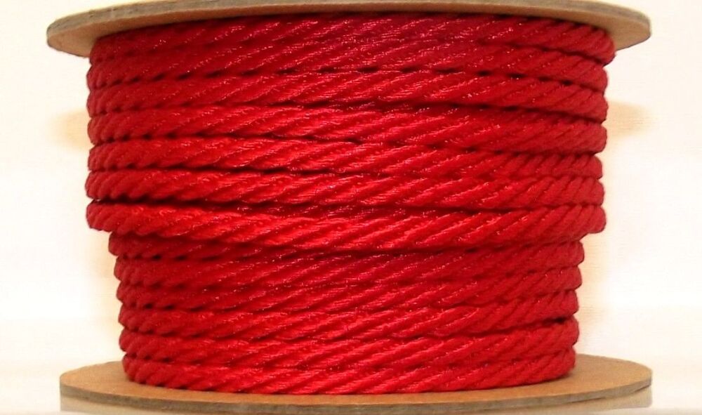 Barley Twist Cord 5mm Wide Red