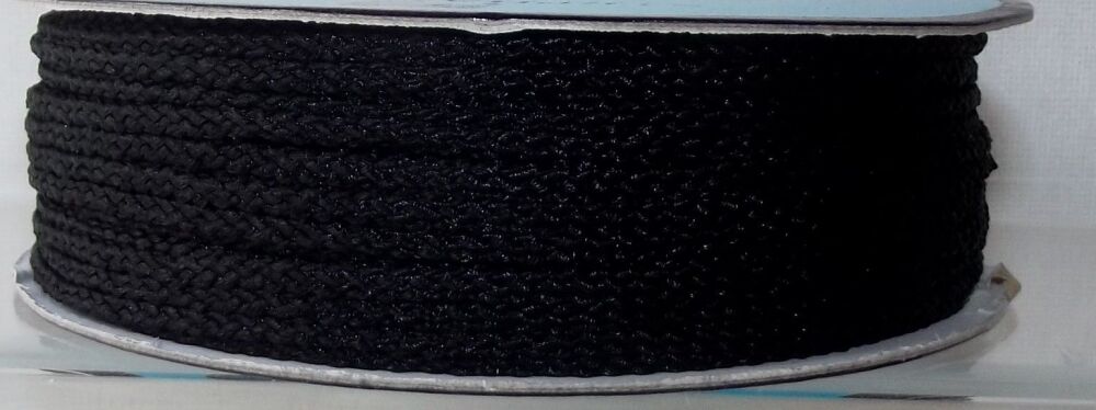 Twisted Rope Cord 3mm Polyester Trim Black