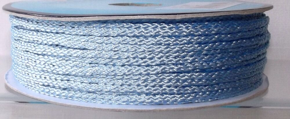 Twisted Rope Cord 3mm Polyester Trim Light Blue