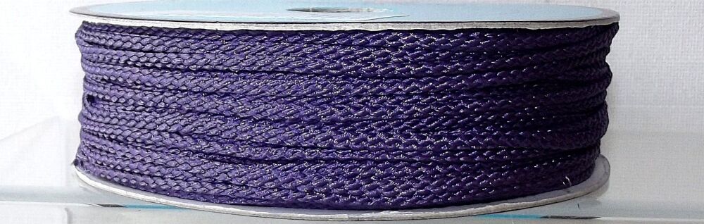 Twisted Rope Cord 3mm Polyester Trim Purple