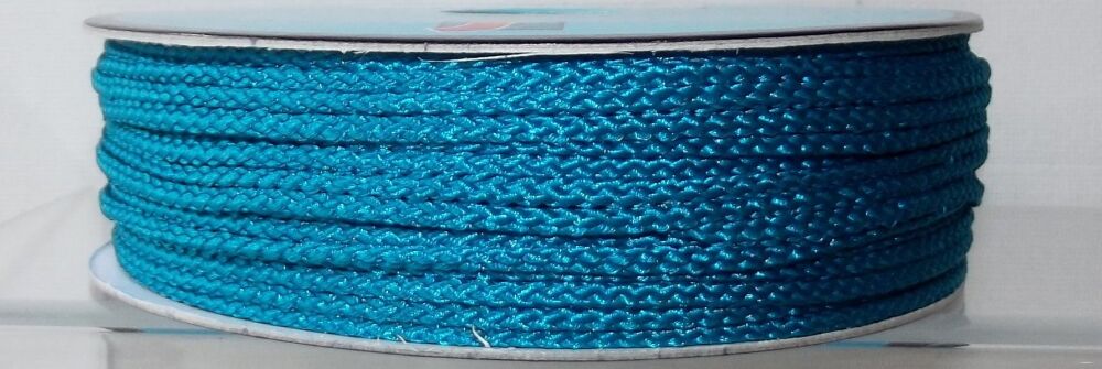 Twisted Rope Cord 3mm Polyester Trim Turquoise