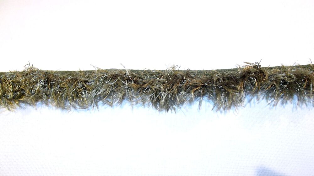 Fluffy Fringe 30mm Olive Green