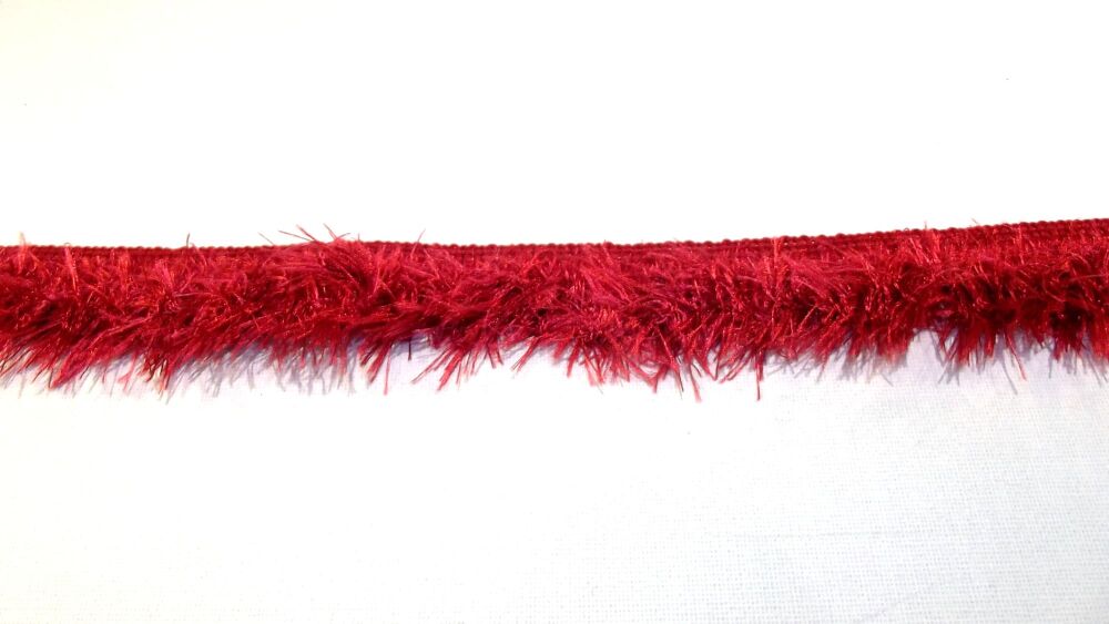 Fluffy Fringe 30mm Red