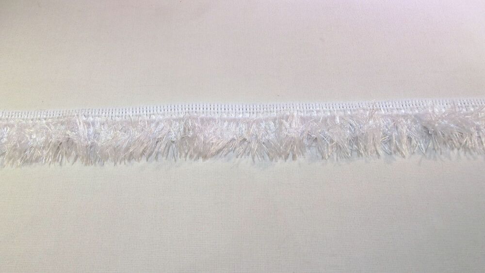 Fluffy Fringe 30mm White