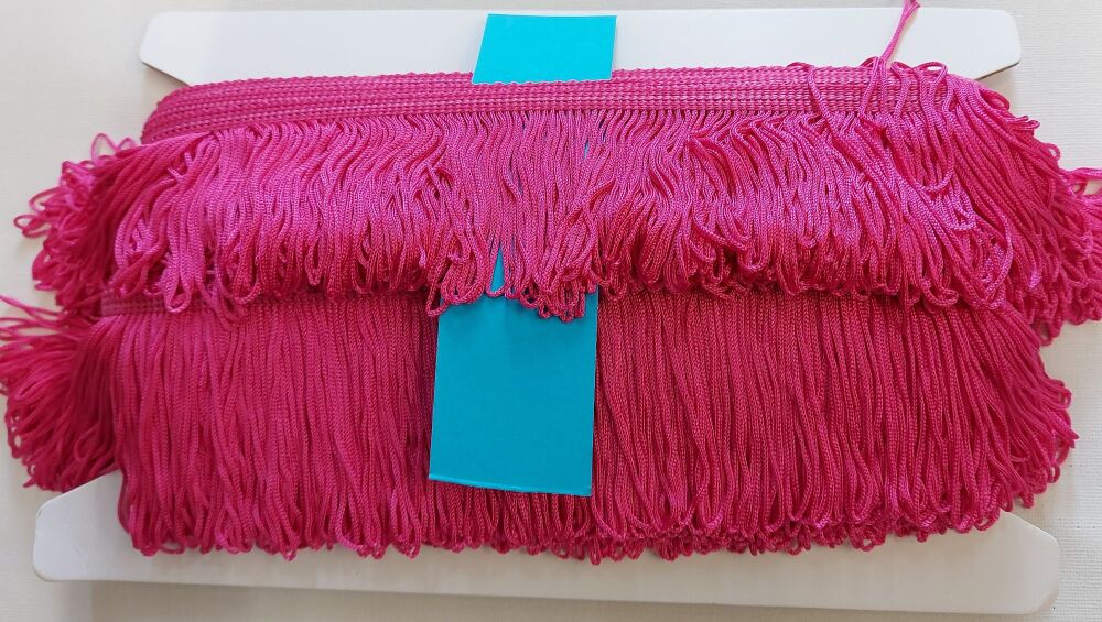 Fringe Loop Edging 65mm Fuchsia Pink