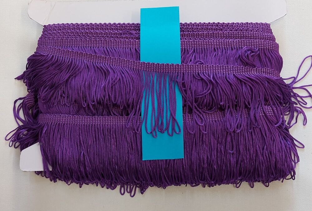Fringe Loop Edging 65mm Purple