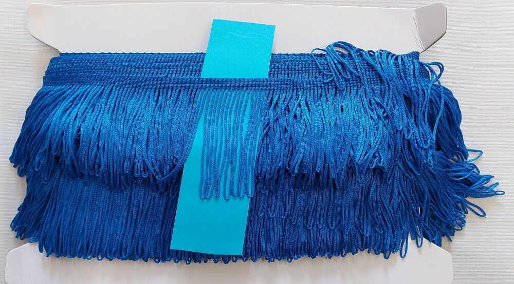 Fringe Loop Edging 65mm Royal Blue