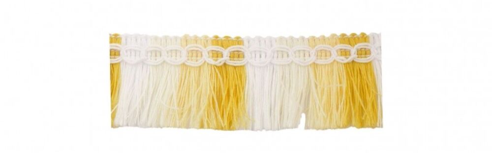 Tassel Fringe Edging 21mm Shades of Gold and White
