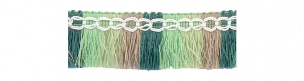 Tassel Fringe Edging 21mm Shades of Green
