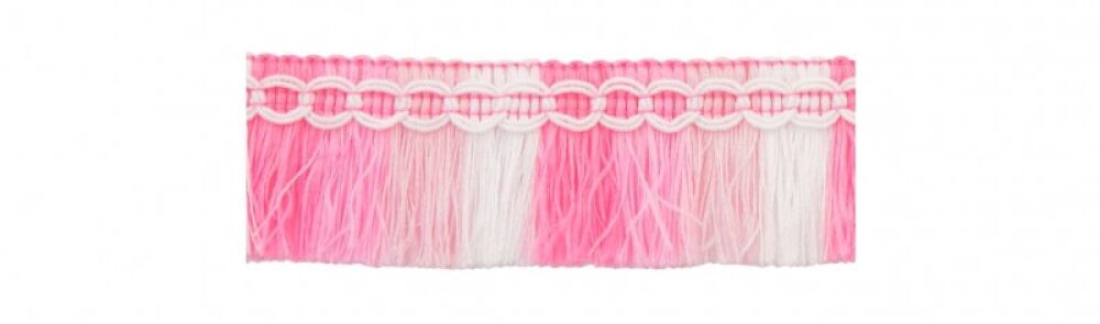 Tassel Fringe Edging 21mm Shades of Pinks and White