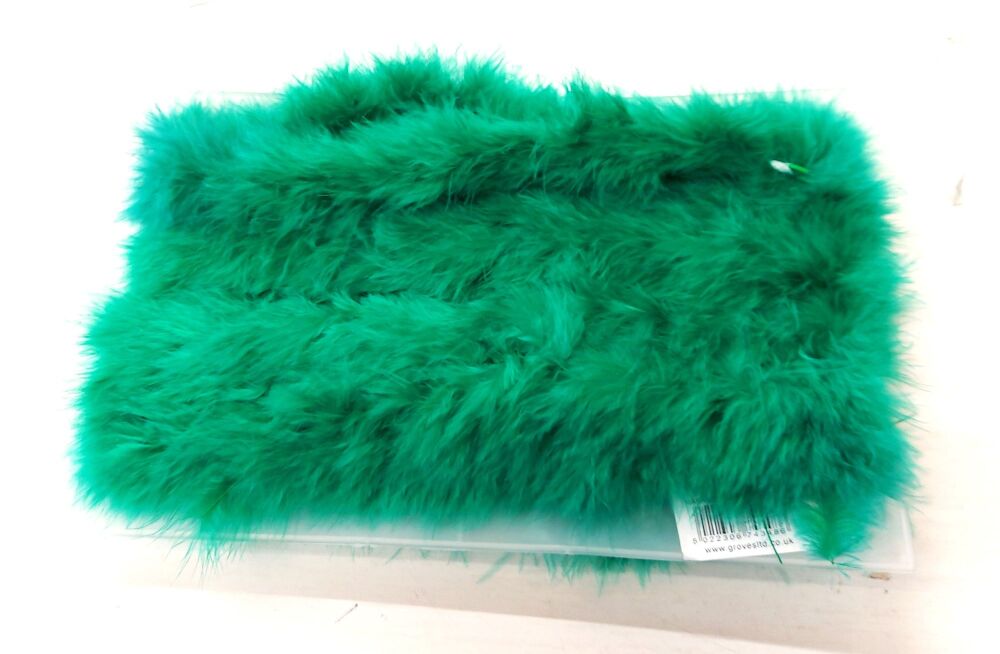 Marabou Feather Boa Fur Trim Emerald Green