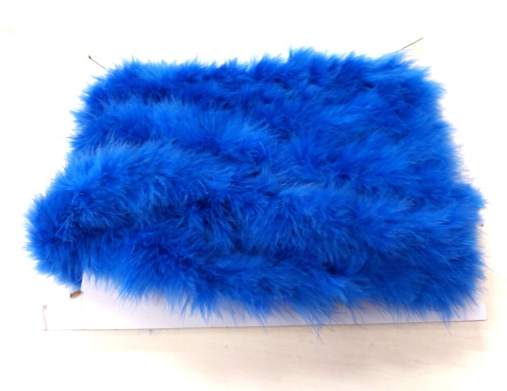 Marabou Feather Boa Fur Trim Royal Blue