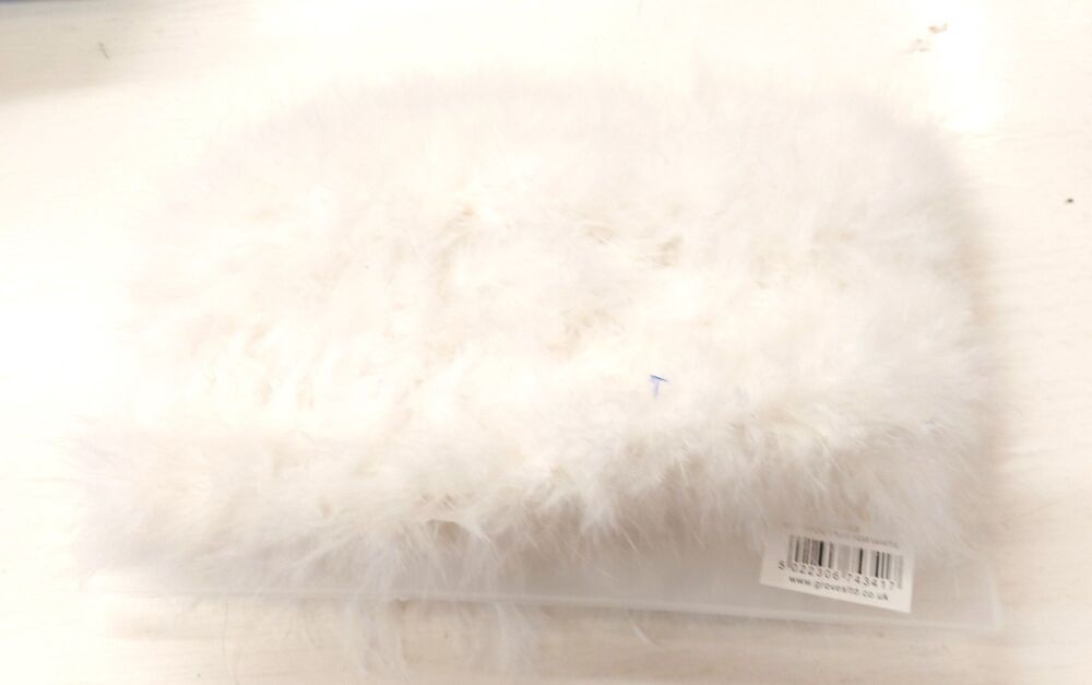 Marabou Feather Boa Fur Trim White