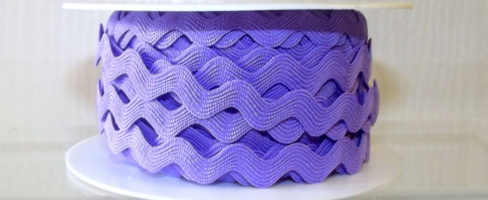 Ric Rac Ribbon Trim 12mm Wide Lilac