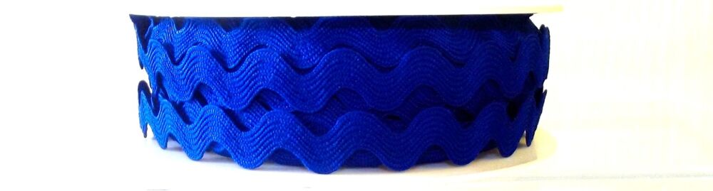 Ric Rac Ribbon Trim 12mm Wide Royal Blue