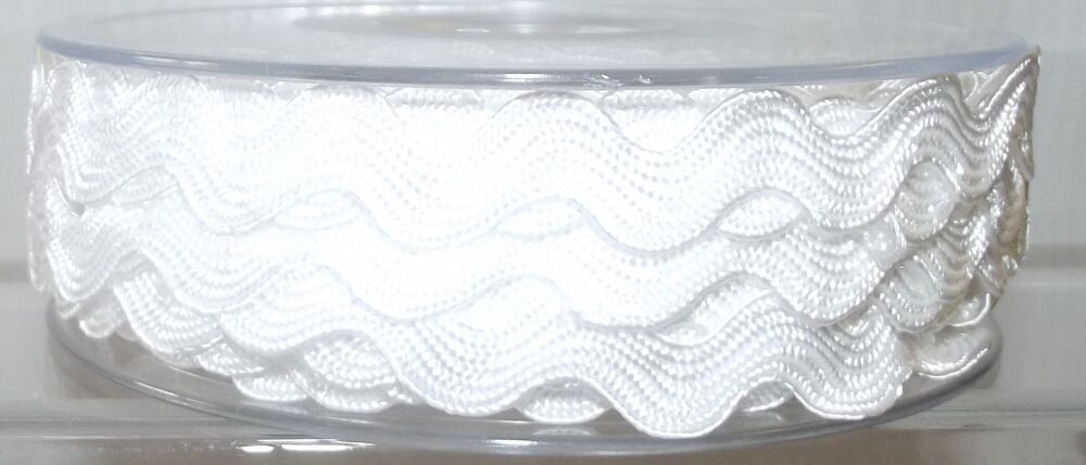 Ric Rac Ribbon Trim 12mm Wide White