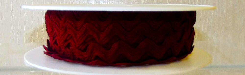 Ric Rac Ribbon Trim 12mm Wide Wine