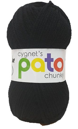 Pato Chunky Yarn 100g Knitting Crochet Crafts Black 886