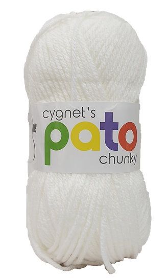 Pato Chunky Yarn 100g Knitting Crochet Crafts White 888