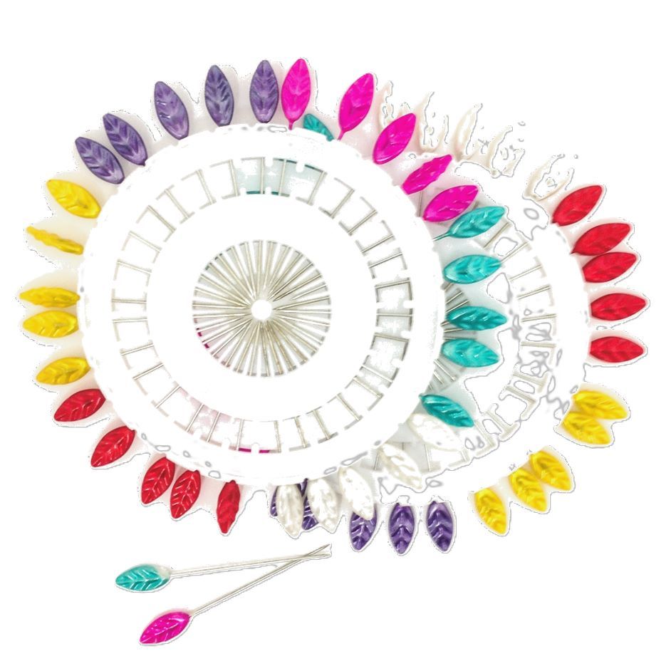 Quilter's Pins Leaf Design 30 Pins 55mm Long