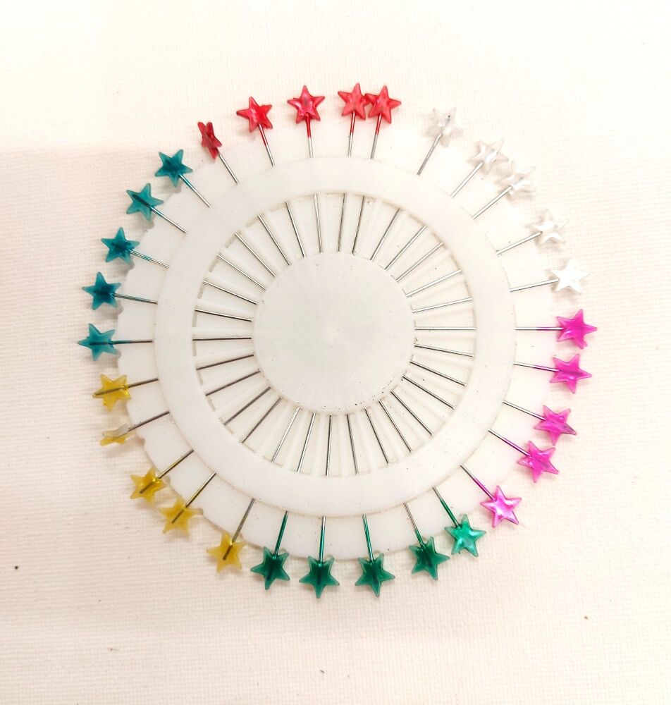 Quilter's Pins Star Design 30 Pins 55mm Long