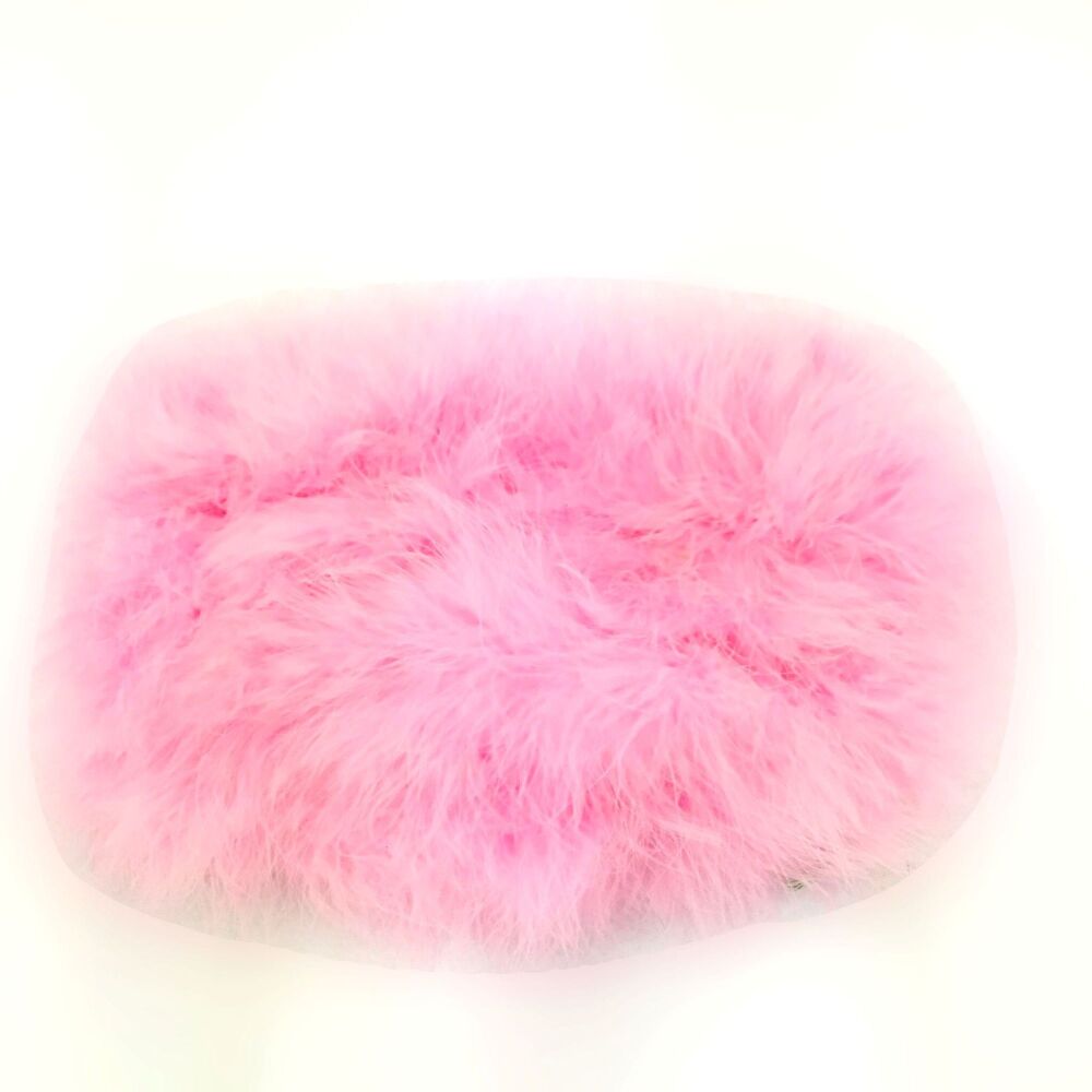 Marabou Feather Boa Fur Trim Baby Pink