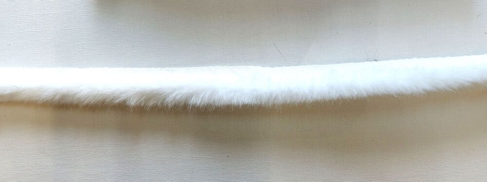 Faux Fur Trim 35mm Wide with Flange White