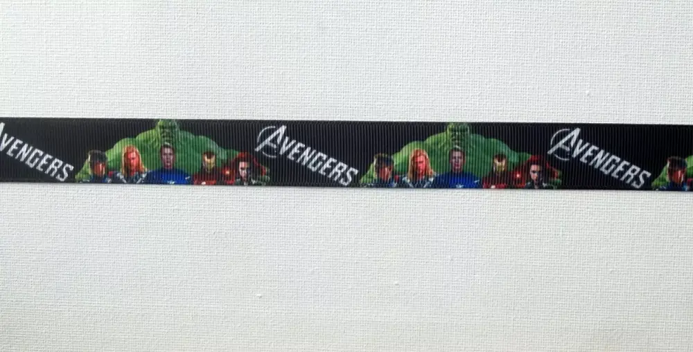 Avengers Grosgrain Ribbon 22mm Wide Sold per metre