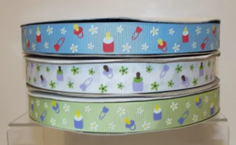 Baby Bottles Grosgrain Ribbon 22mm Wide Sold per metre 3 Colours