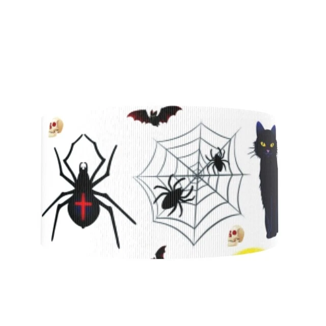 Cat Spider Web Grosgrain Ribbon 16/22mm Wide Sold per Metre